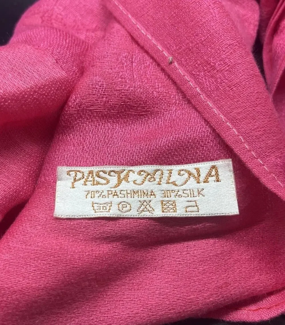Pink Pashmina Cashmere Silk Woman’s Scarf Shawl Wrap